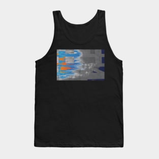 Geometrical water in Grey and Orange Tank Top